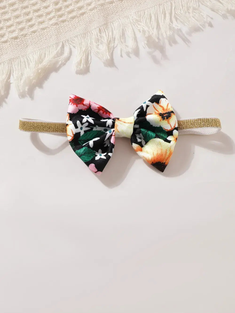 Girls Floral Ruffled Bow Dress with Headband Set | Kira’s Little Wonders