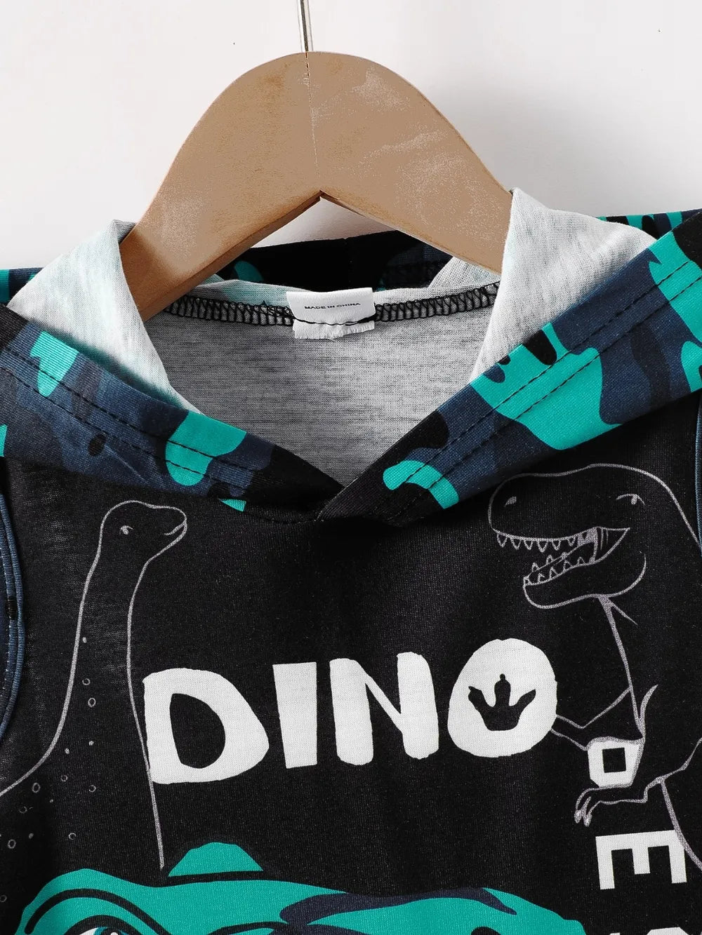 Kids Dinosaur Sleeveless Hoodie & Pants Set | Kira’s Little Wonders