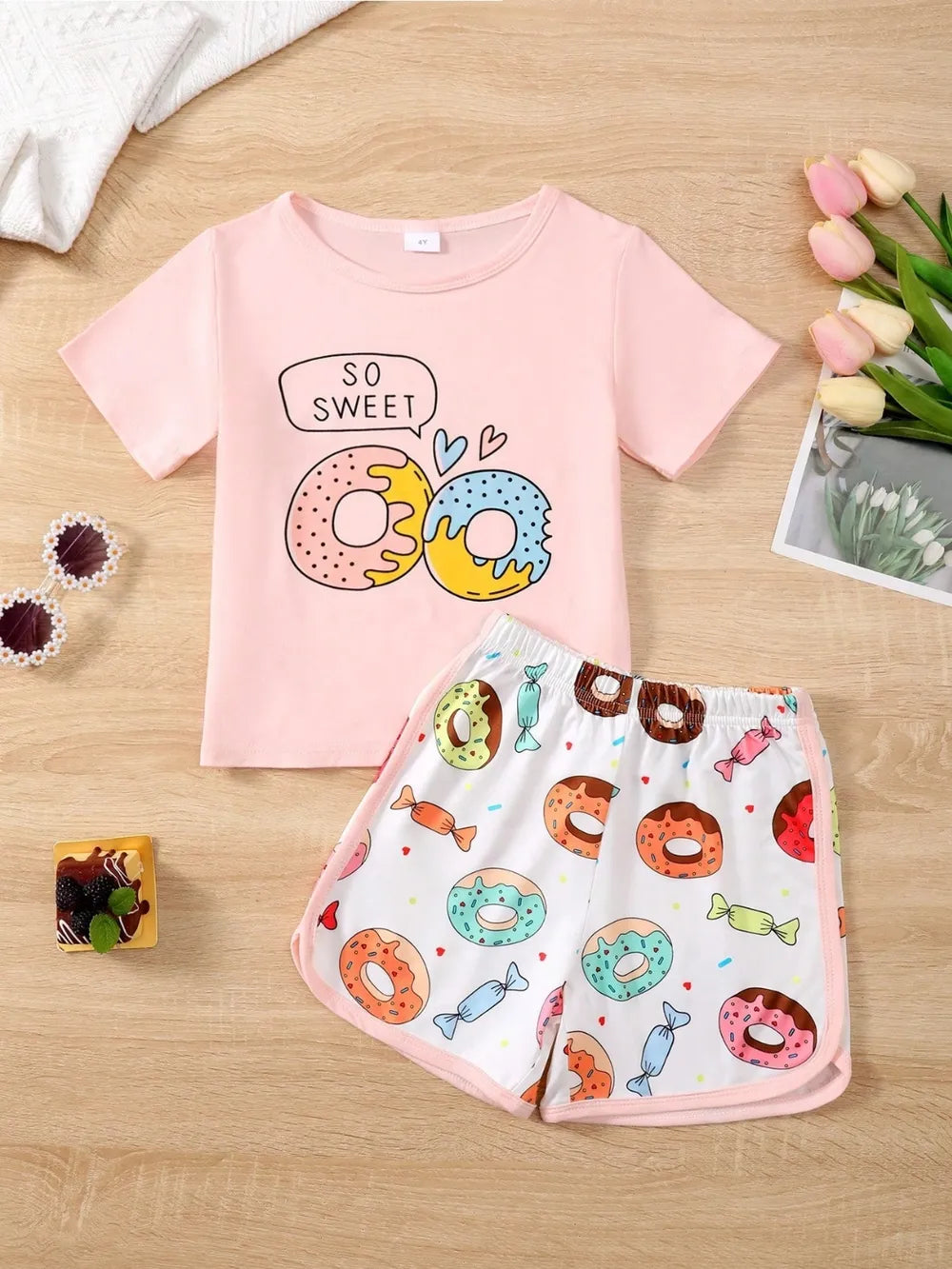Kids Donut T-Shirt & Pants Set Casual Outfit | Kira’s Little Wonders