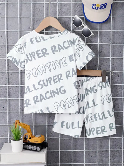 Kids Cartoon Graphic T-Shirt and Shorts Set | Kira’s Little Wonders