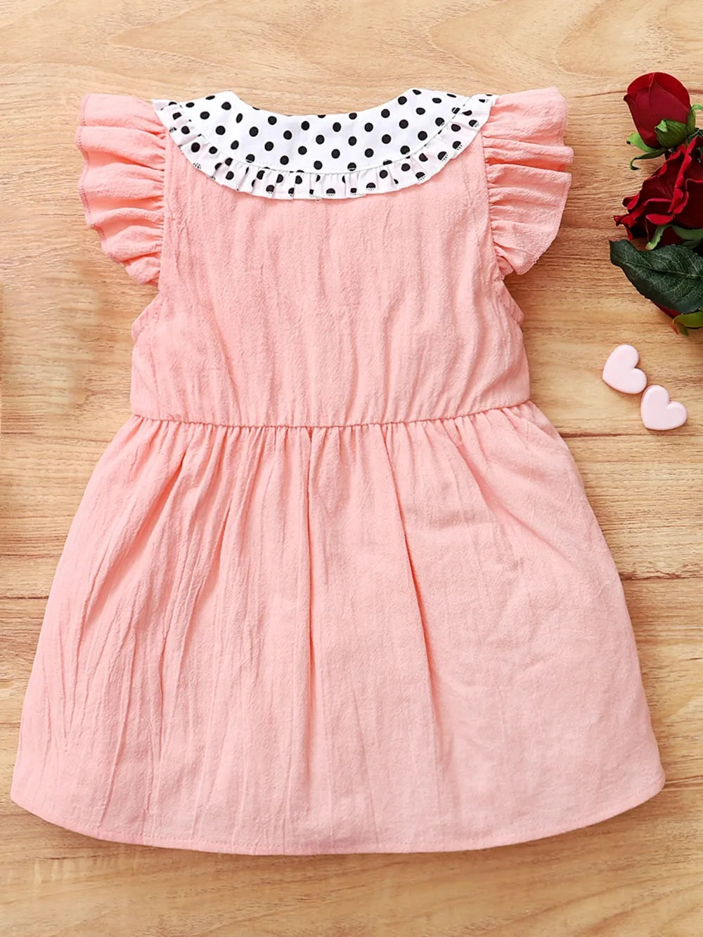 Girls Cotton Dress Peter Pan Collar  | Kira’s Little Wonders