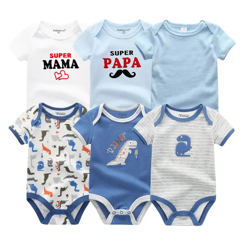 Baby Girl Jumpsuit 6Pcs/Lot Body Suit Spring Summer Toddler Boys Romper Cartoon Newborn Outfits Infant Clothes Set Cotton