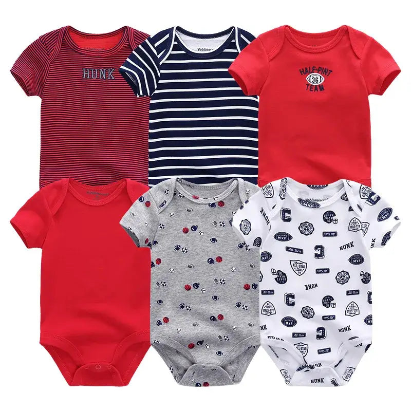 Baby Girl Jumpsuit 6Pcs/Lot Body Suit Spring Summer Toddler Boys Romper Cartoon Newborn Outfits Infant Clothes Set Cotton