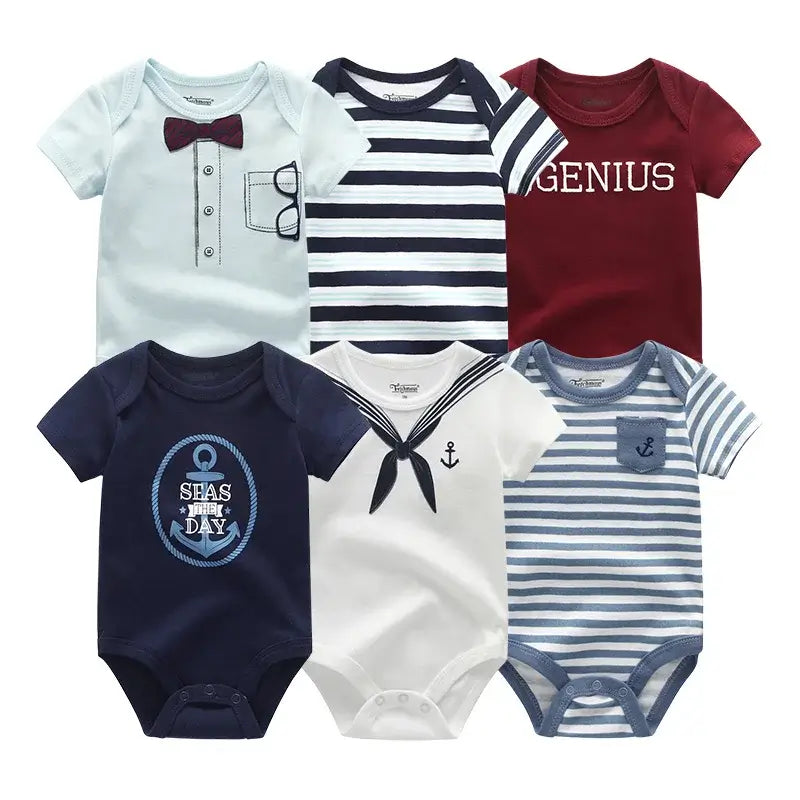 Baby Girl Jumpsuit 6Pcs/Lot Body Suit Spring Summer Toddler Boys Romper Cartoon Newborn Outfits Infant Clothes Set Cotton