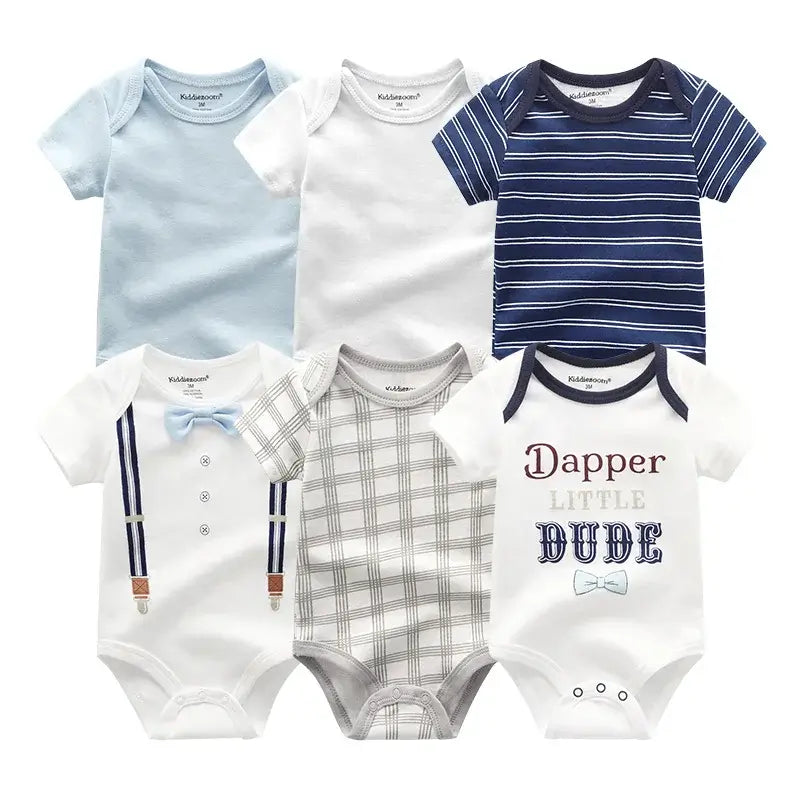 Baby Girl Jumpsuit 6Pcs/Lot Body Suit Spring Summer Toddler Boys Romper Cartoon Newborn Outfits Infant Clothes Set Cotton