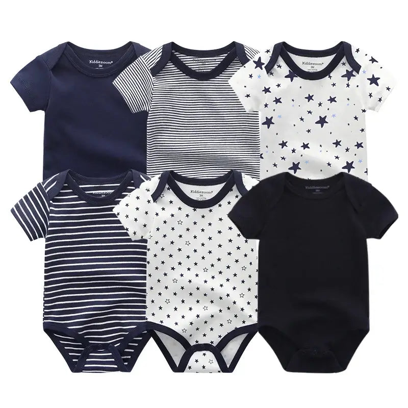 Baby Girl Jumpsuit 6Pcs/Lot Body Suit Spring Summer Toddler Boys Romper Cartoon Newborn Outfits Infant Clothes Set Cotton