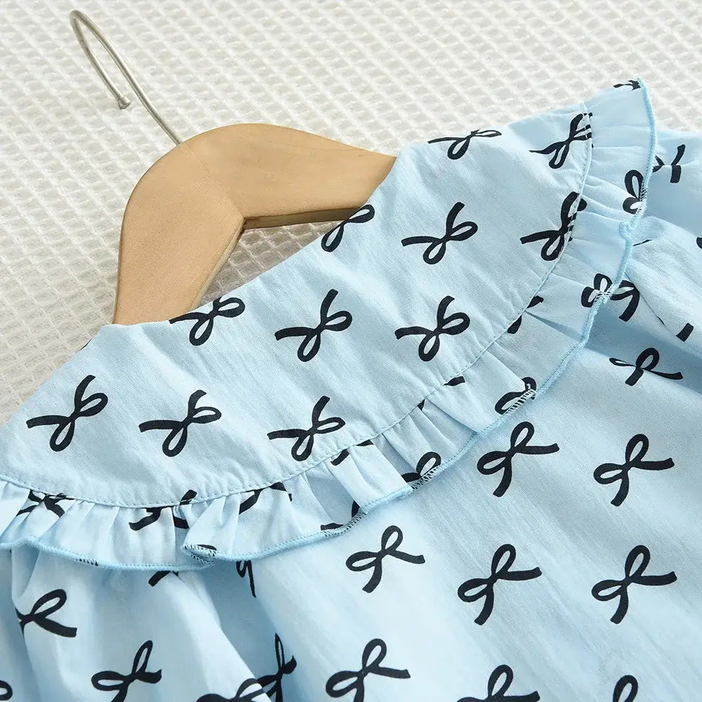 Girls Toddler Kids Bow-knot Blouses Pant 2pc