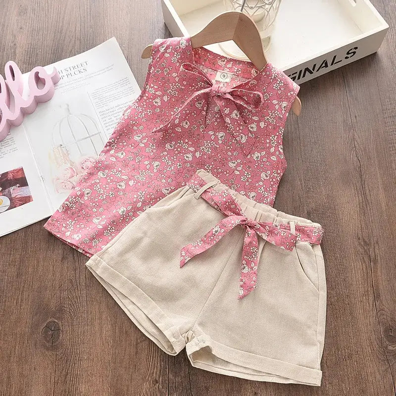 Children Sleeveless Vest Shorts 2Pcs/Sets