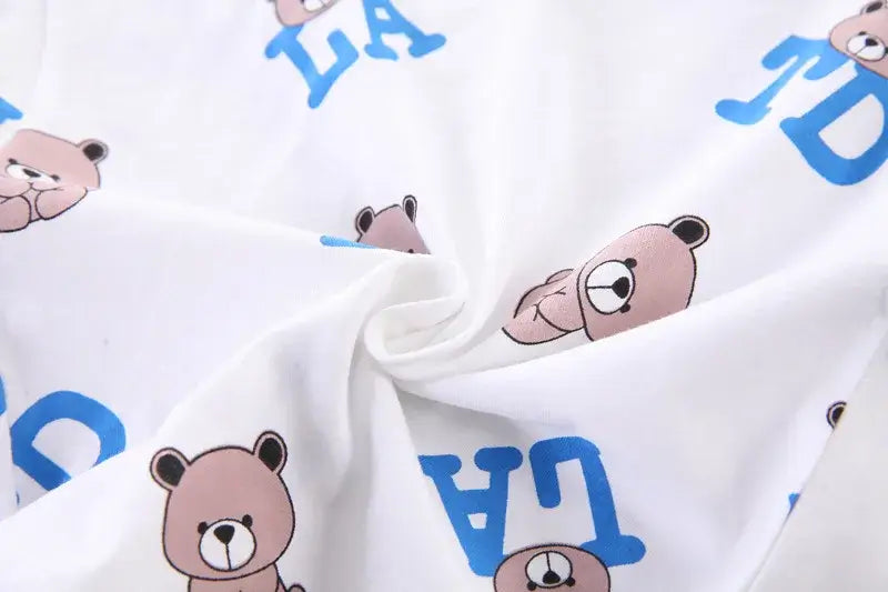 Baby Boys Clothes Sets Summer Kids Cotton Cartoon Bear T-shirt+Shorts Suit Toddler Outfit Boy Clothes Children Costume 1 -5Year