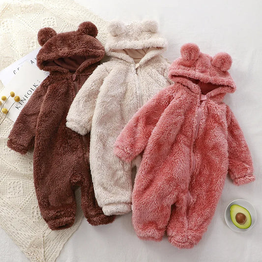 Baby Flannel Romper - Cozy Winter Onesie Jumpsuit for Newborn To 5 Years, Unisex Infant Outfit Set Baby Girl Outfit Set