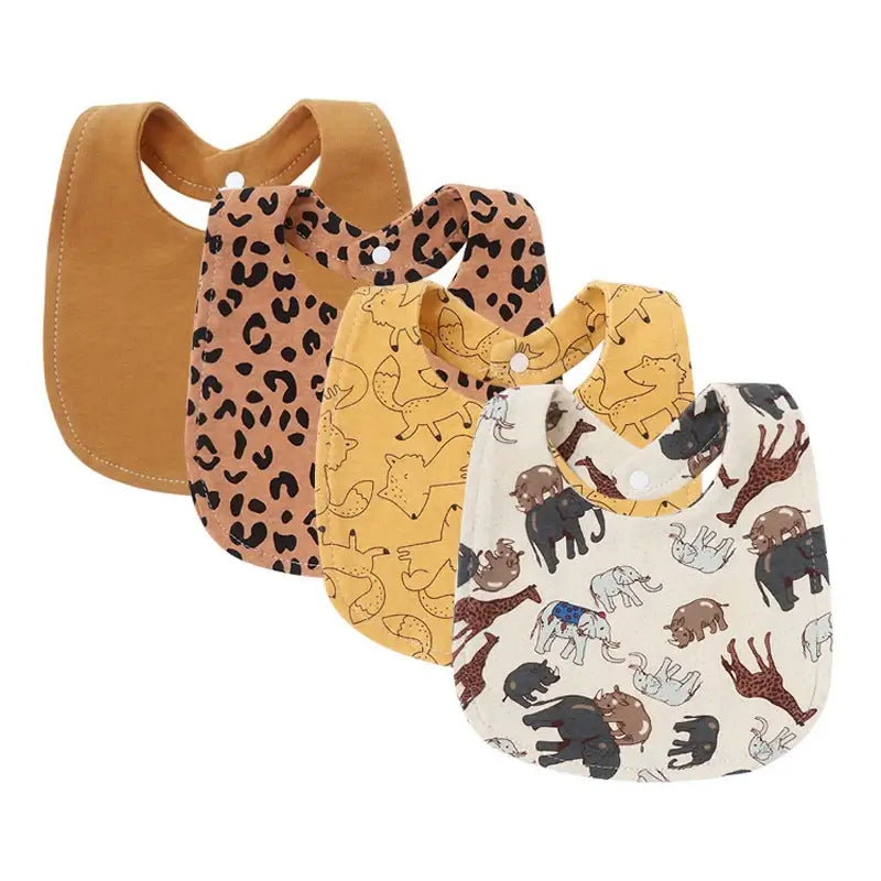 4Pcs Baby Bibs Burp Clothes