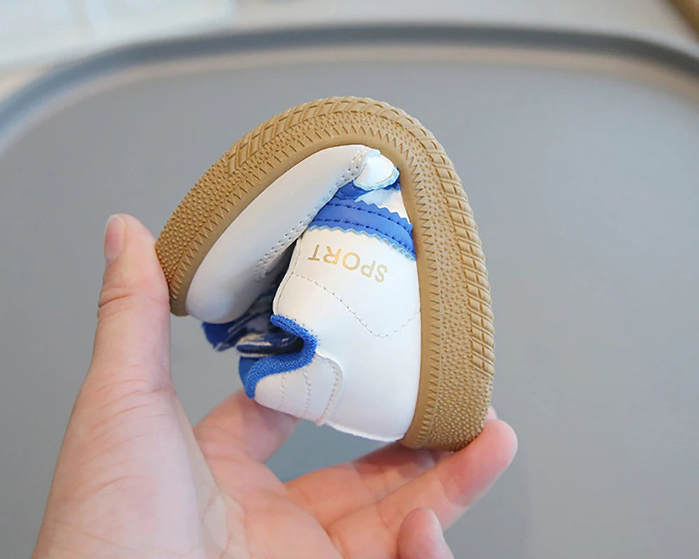 PU Leather Children Shoes 2025 Trend Fashion Boy's Girl's Sport Shoes Ergonomics Anti-slippery Kids Sneakers Casual Shoes