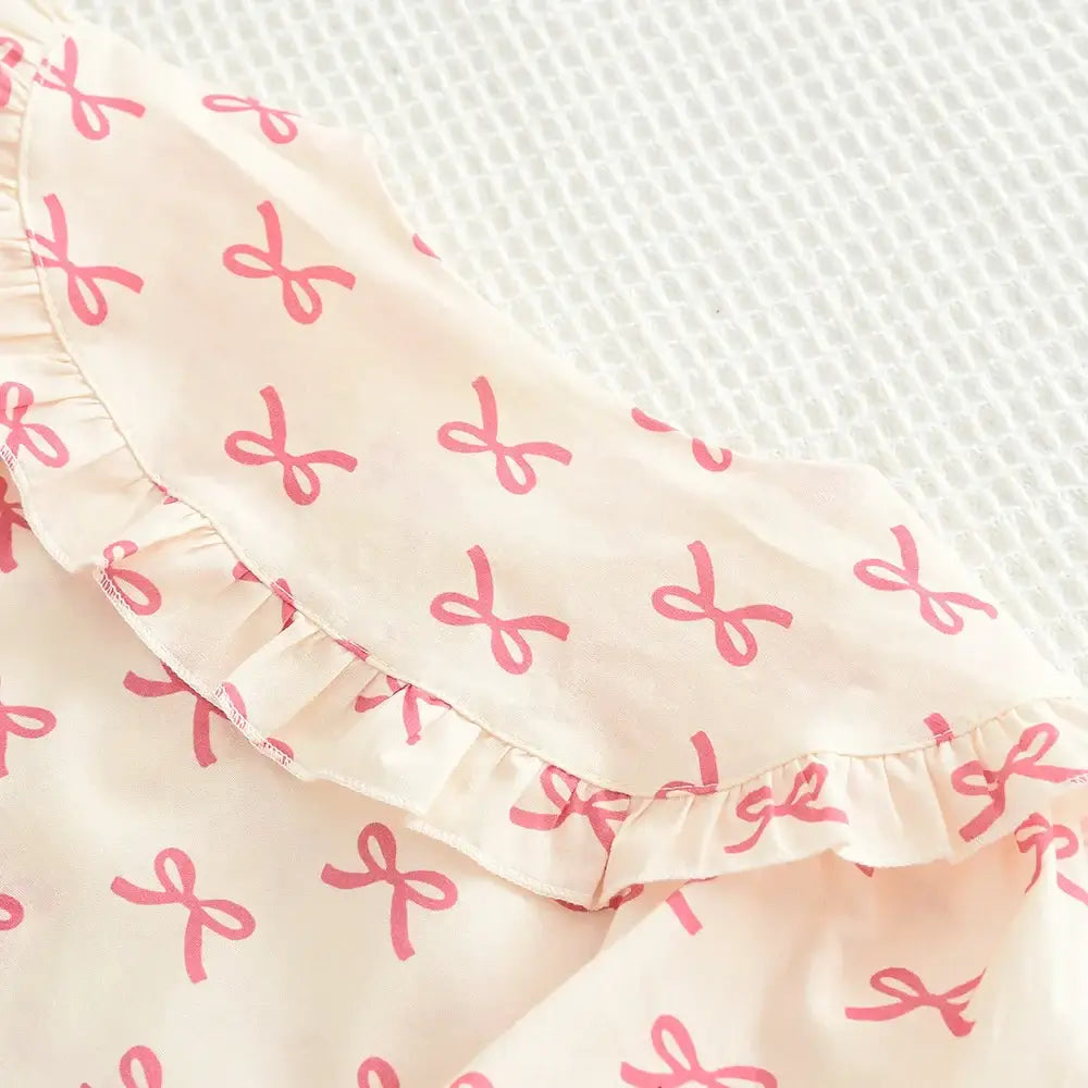 Girls Toddler Kids Bow-knot Blouses Pant 2pc