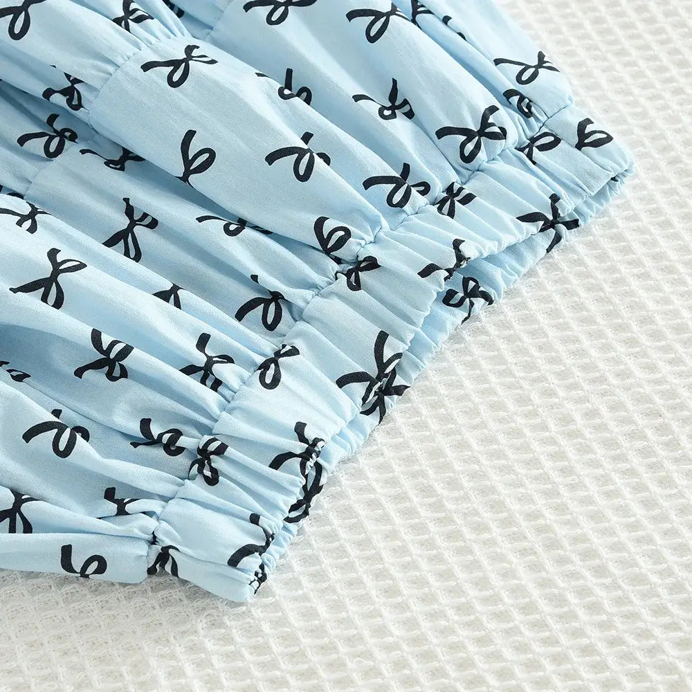 Girls Toddler Kids Bow-knot Blouses Pant 2pc