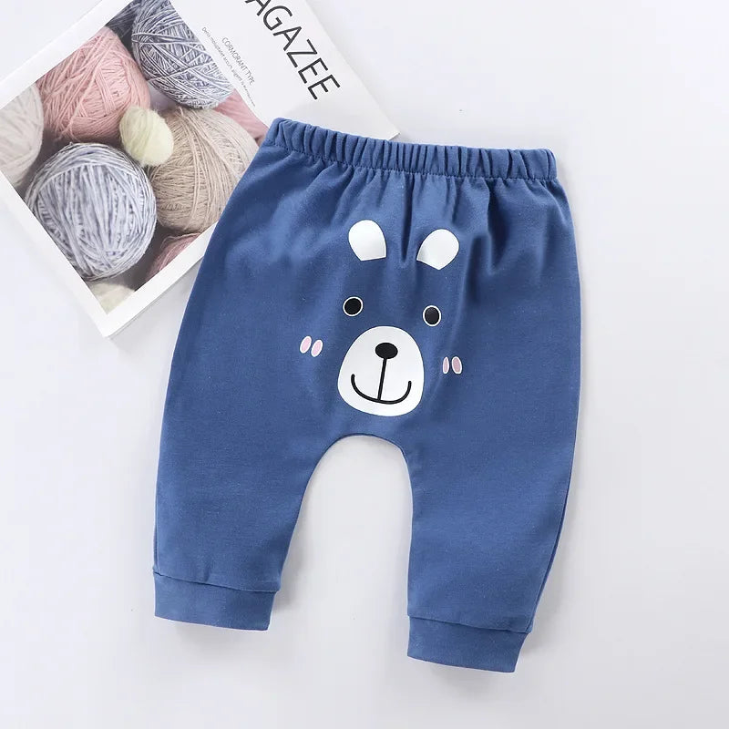 Newborn Baby Pants 6 Months Spring Autumn Leisure Harem Trousers  1 Year Baby Boys Girls Big PP Pant Baby Cotton Pants