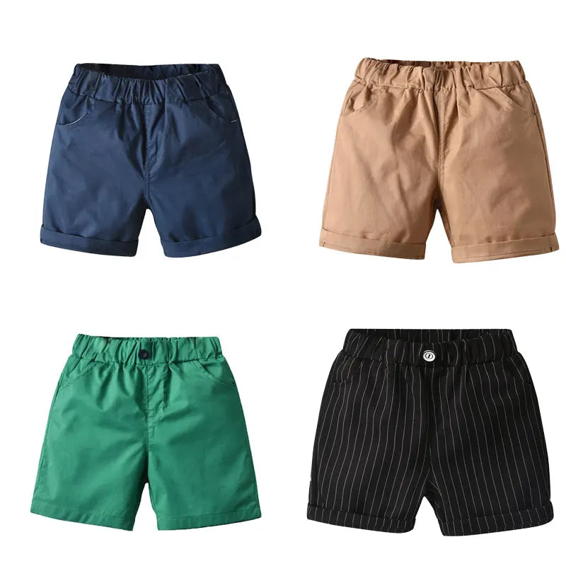 Boys Shorts Trousers Solid Color
