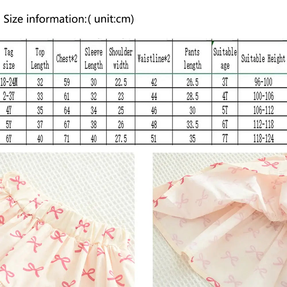 Girls Toddler Kids Bow-knot Blouses Pant 2pc