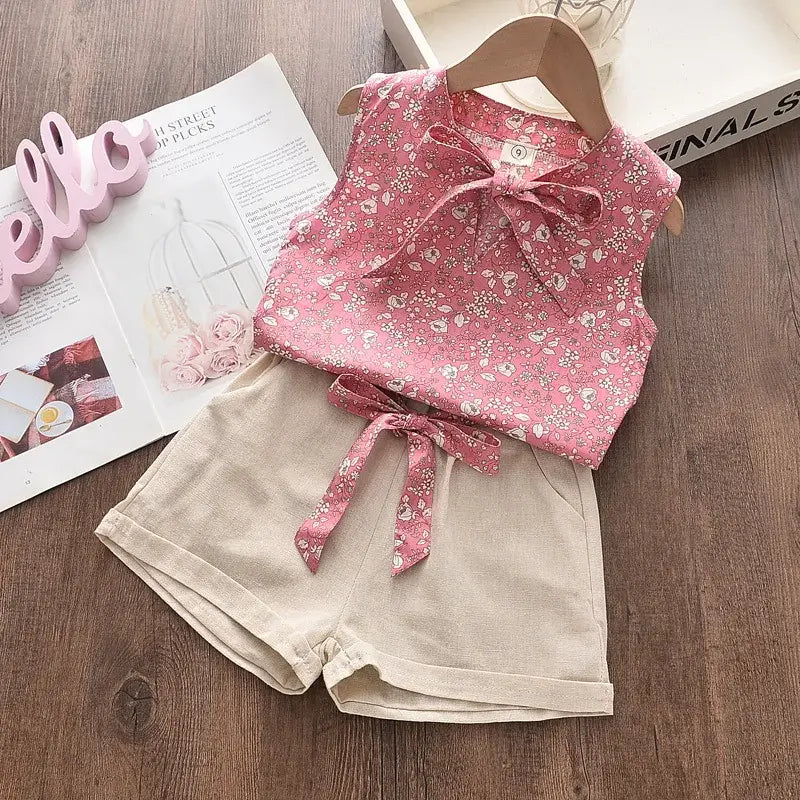 Children Sleeveless Vest Shorts 2Pcs/Sets