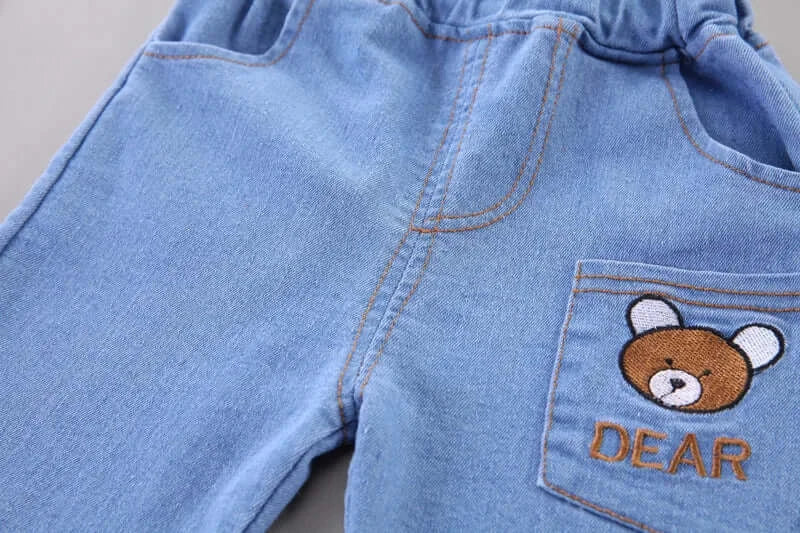 Baby Boys Clothes Sets Summer Kids Cotton Cartoon Bear T-shirt+Shorts Suit Toddler Outfit Boy Clothes Children Costume 1 -5Year