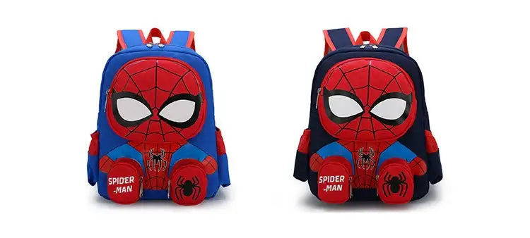 Spiderman Backpacks Super Heroes Student School Bag Cartoon 3d Stereo Kindergarten Backpack Children's Travel Bag Gift