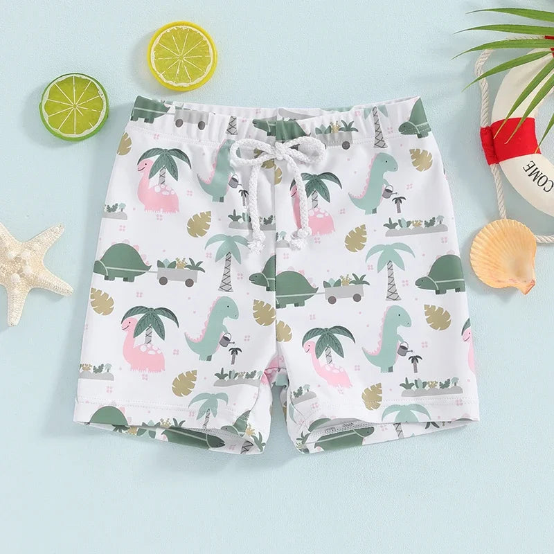 Toddler Baby Boy Swim Trunks Dinosaur Beach Shorts Swimming Shorts Swimsuit Swimwear Bathing Suits Board Shorts