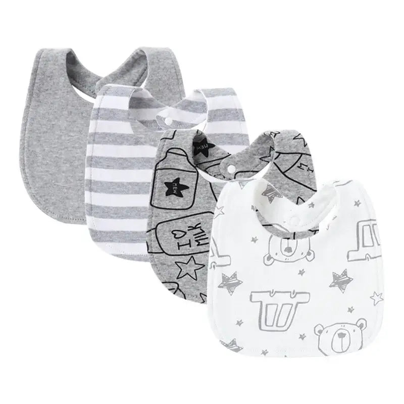 4Pcs Baby Bibs Burp Clothes