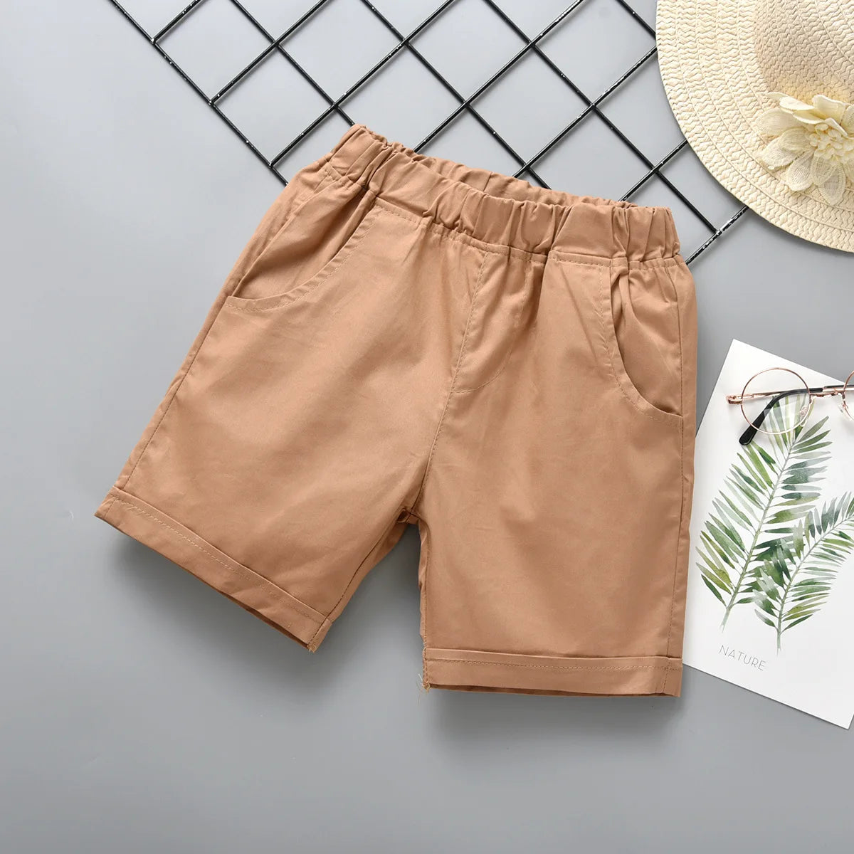 Boys Shorts Trousers Solid Color