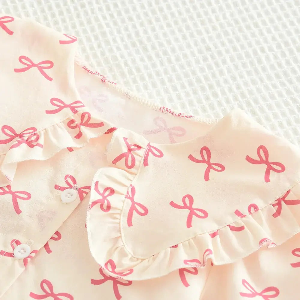 Girls Toddler Kids Bow-knot Blouses Pant 2pc