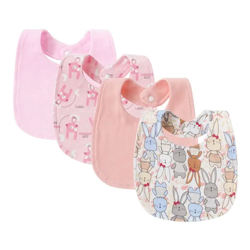 4Pcs Baby Bibs Burp Clothes