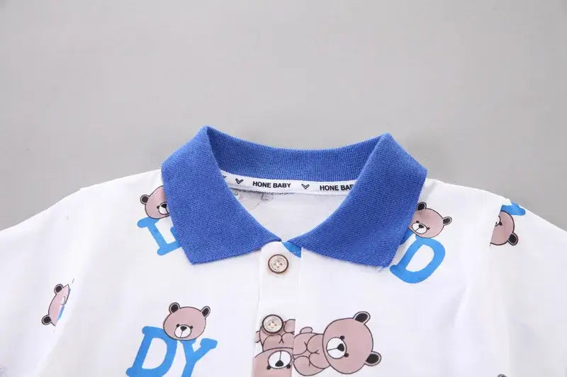Baby Boys Clothes Sets Summer Kids Cotton Cartoon Bear T-shirt+Shorts Suit Toddler Outfit Boy Clothes Children Costume 1 -5Year