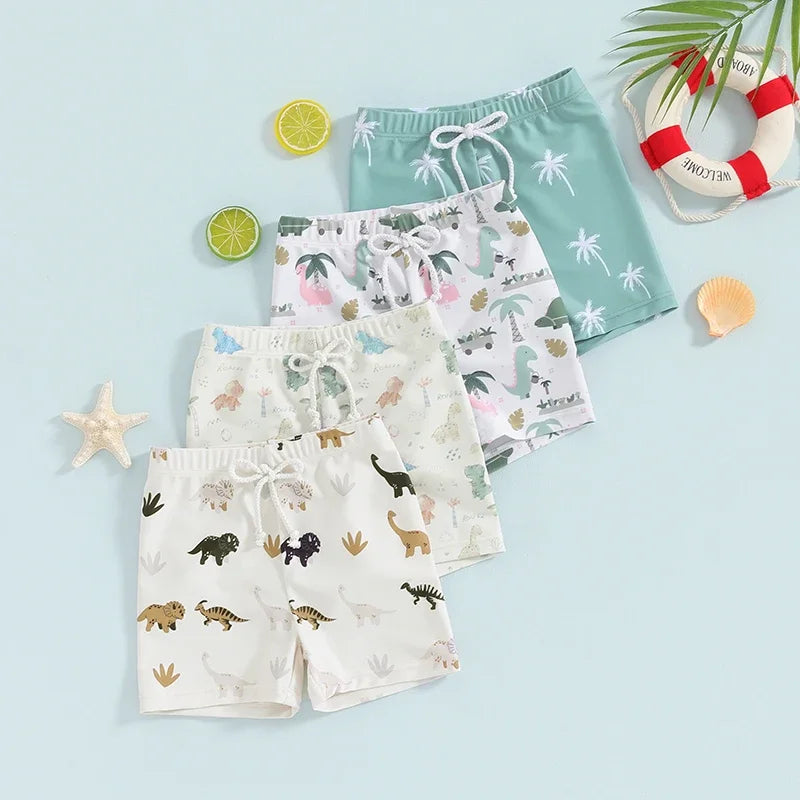 Toddler Baby Boy Swim Trunks Dinosaur Beach Shorts Swimming Shorts Swimsuit Swimwear Bathing Suits Board Shorts
