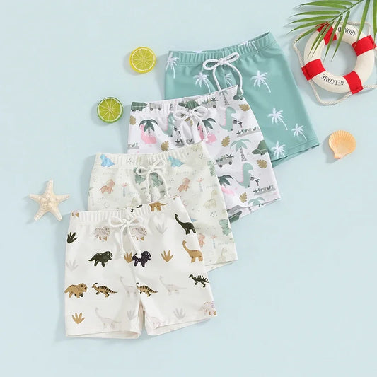 Toddler Baby Boy Swim Trunks Dinosaur Beach Shorts Swimming Shorts Swimsuit Swimwear Bathing Suits Board Shorts