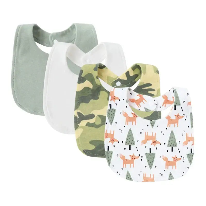 4Pcs Baby Bibs Burp Clothes