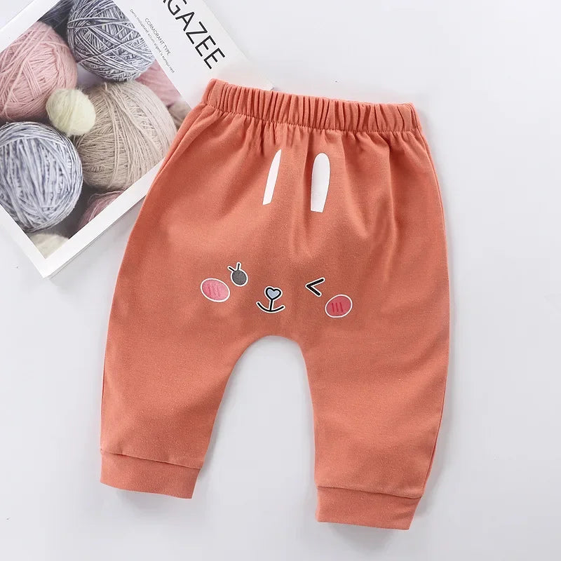 Newborn Baby Pants 6 Months Spring Autumn Leisure Harem Trousers  1 Year Baby Boys Girls Big PP Pant Baby Cotton Pants