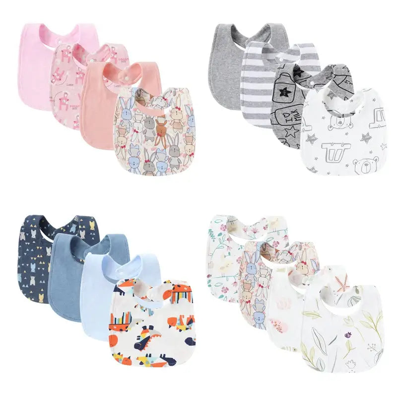 4Pcs Baby Bibs Burp Clothes