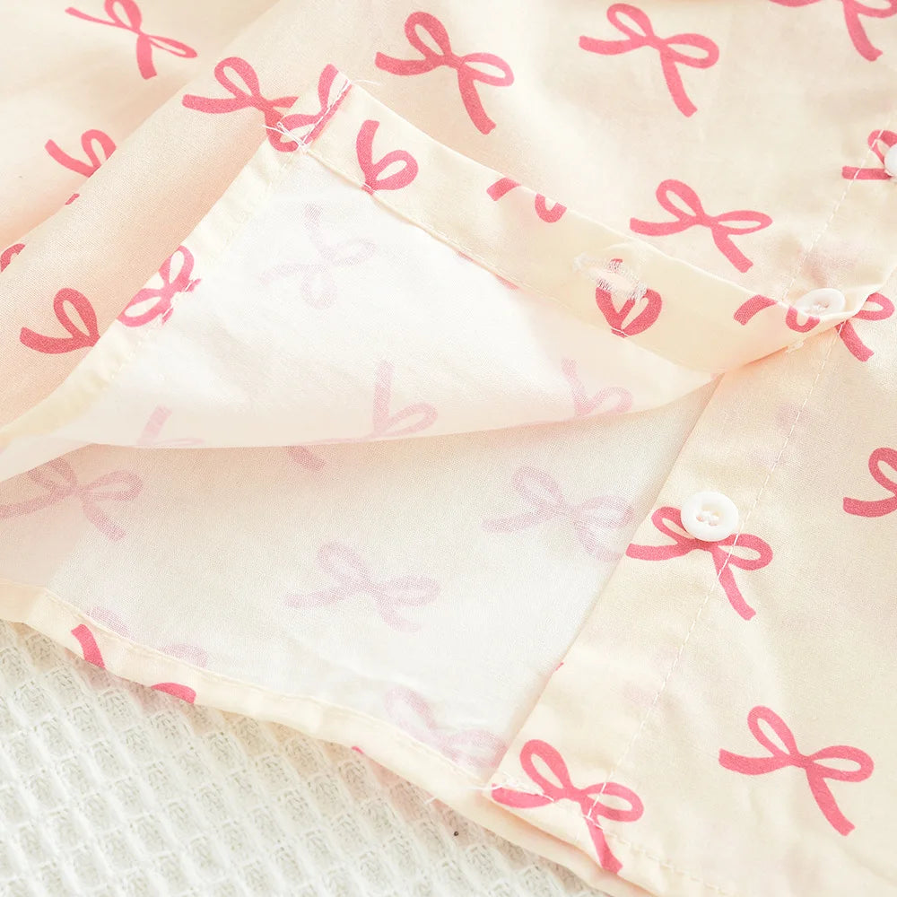 Girls Toddler Kids Bow-knot Blouses Pant 2pc