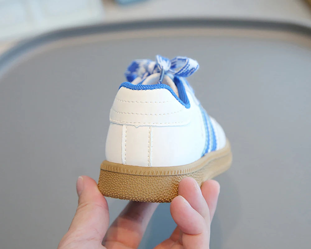 PU Leather Children Shoes 2025 Trend Fashion Boy's Girl's Sport Shoes Ergonomics Anti-slippery Kids Sneakers Casual Shoes