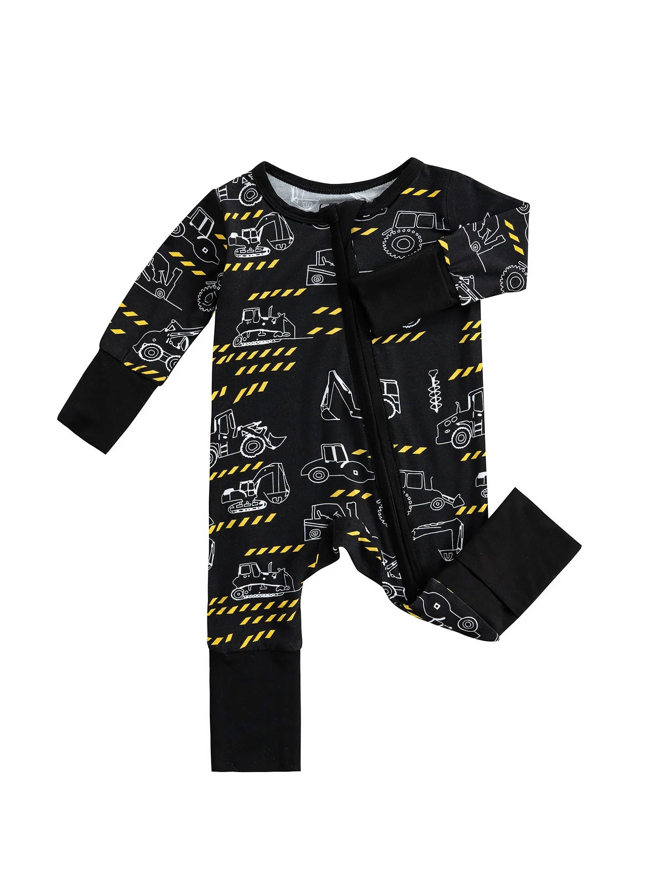 Infant Bamboo Fiber Fabric Onesie Soft and Gentle on Baby's Skin Zipper Design Suitable for All Seasons 0-24 Months