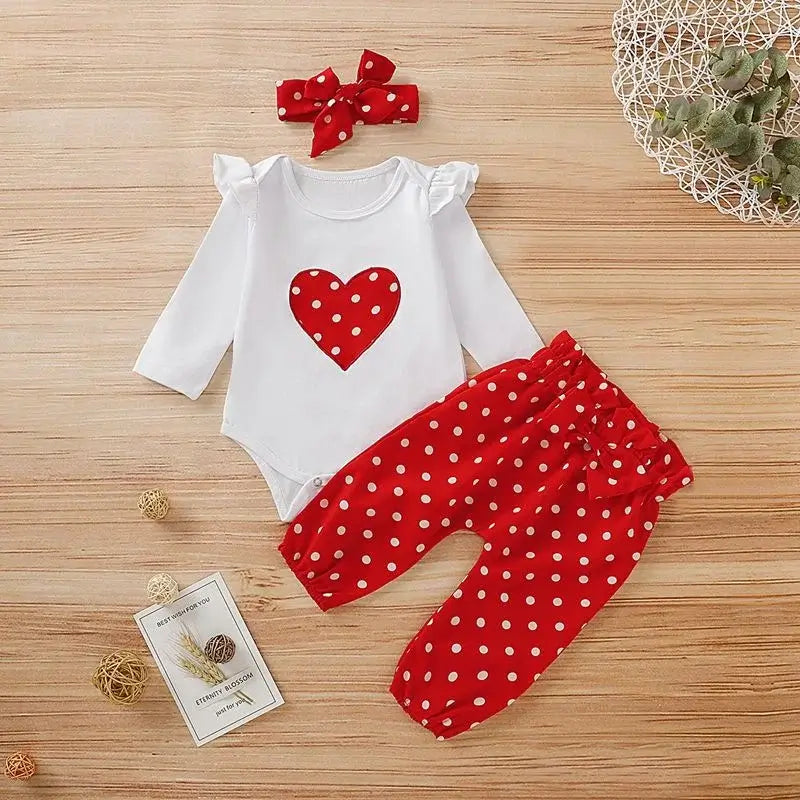 3PCS valentine's Day outfits