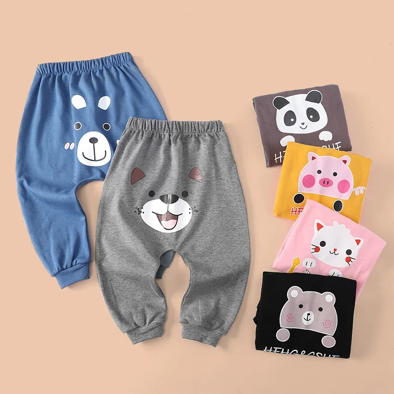 Newborn Baby Pants 6 Months Spring Autumn Leisure Harem Trousers  1 Year Baby Boys Girls Big PP Pant Baby Cotton Pants