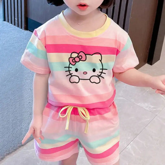 Cute Hello Kitty Summer Clothing Sets for Kids