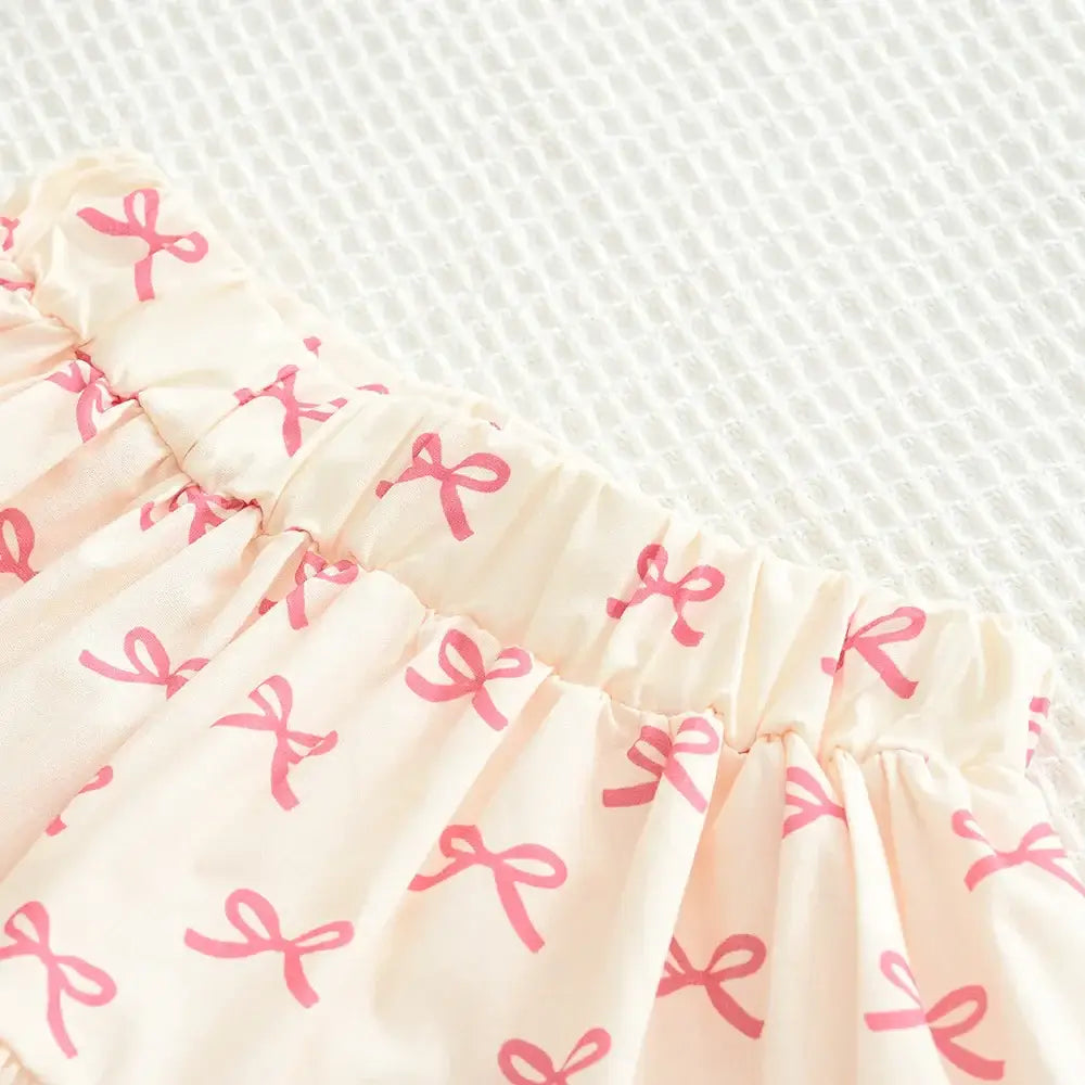 Girls Toddler Kids Bow-knot Blouses Pant 2pc