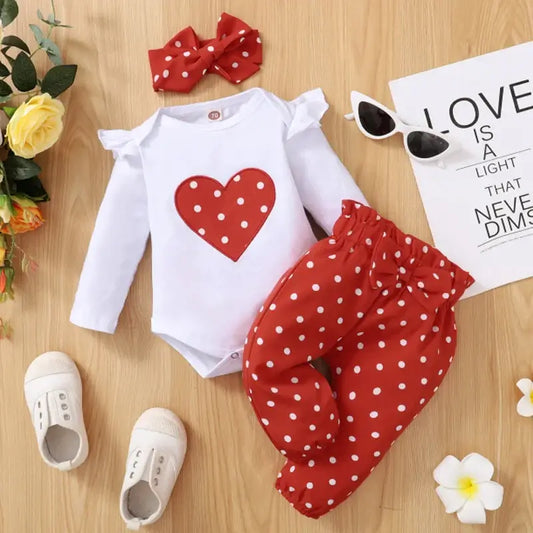 3PCS valentine's Day outfits