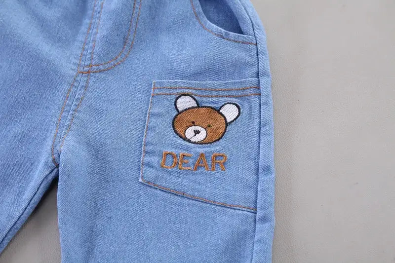 Baby Boys Clothes Sets Summer Kids Cotton Cartoon Bear T-shirt+Shorts Suit Toddler Outfit Boy Clothes Children Costume 1 -5Year
